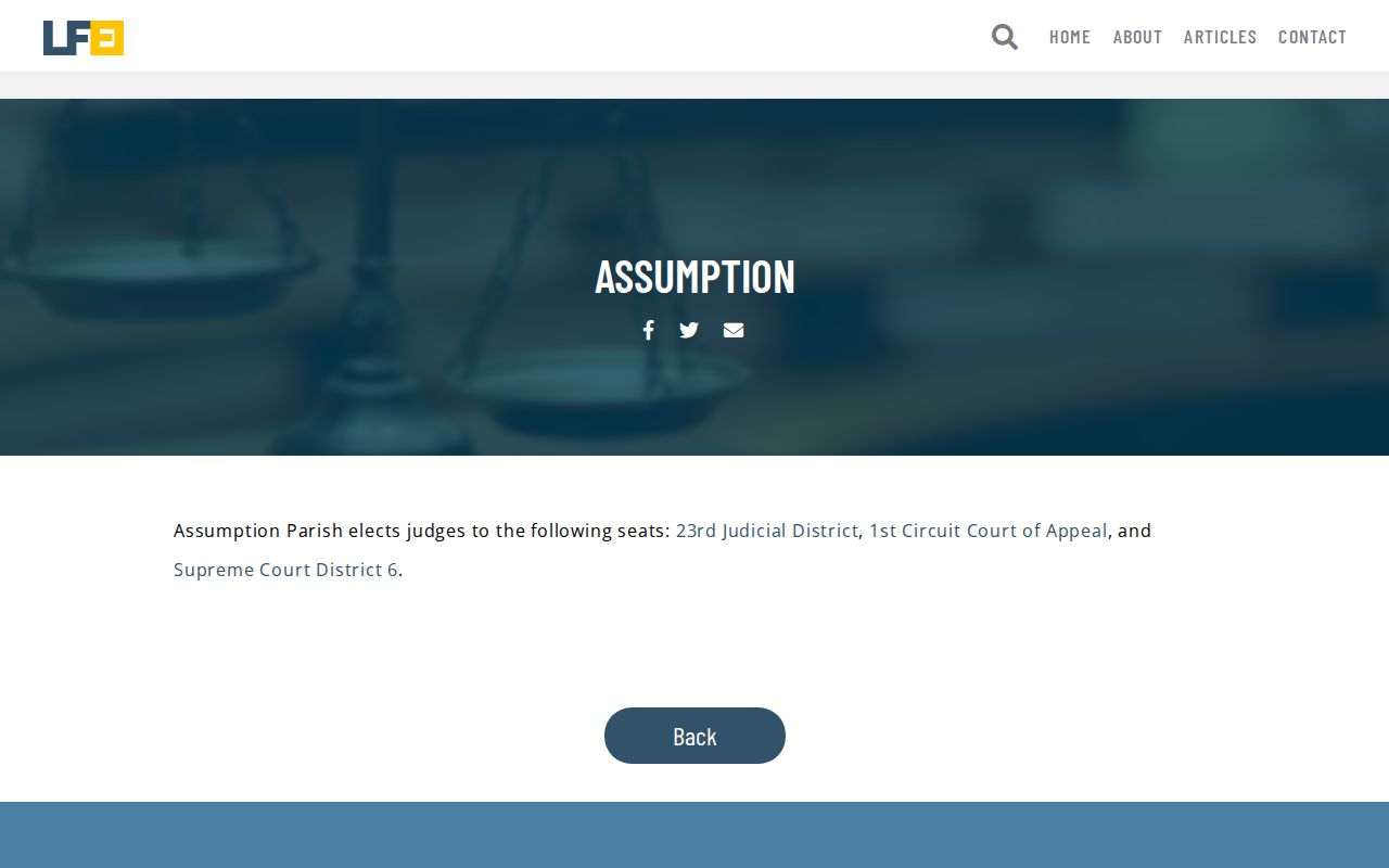 Assumption Parish court docket judicial-seat profile